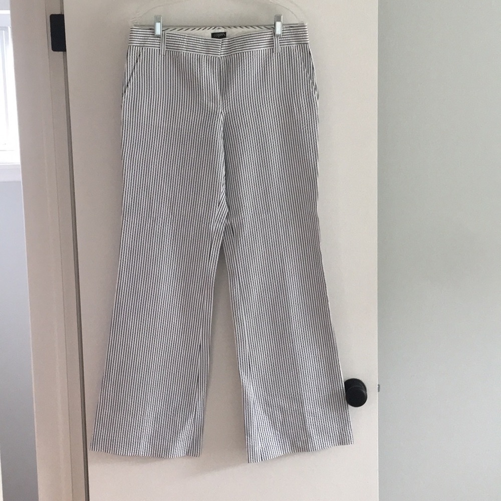 NWT JCrew Wide Leg Seersucker Pants.